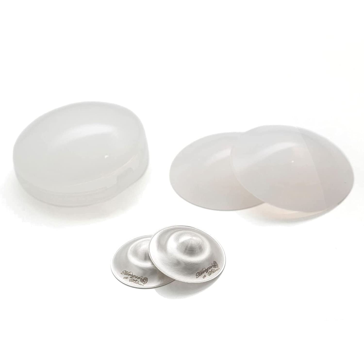 Boobie Bliss™ Healing Silver Nipple Covers with Velvet Travel Pouch